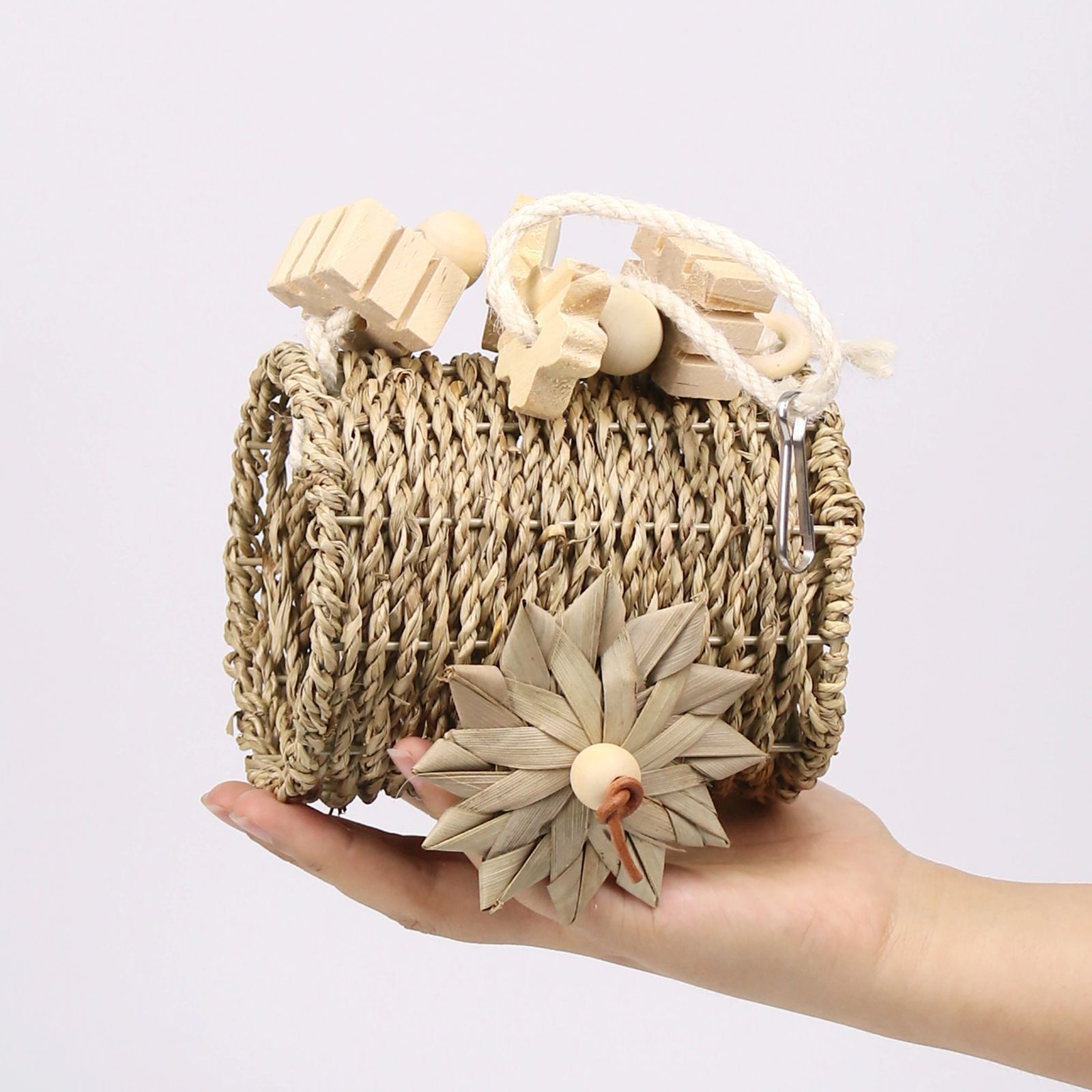 Bird Cage Accessories, Straw Woven Nests, Hanging Beds, Bird Houses, Bird Supplies, Straw Woven Bites, Soothing Puzzle Birds Toys - Image 4