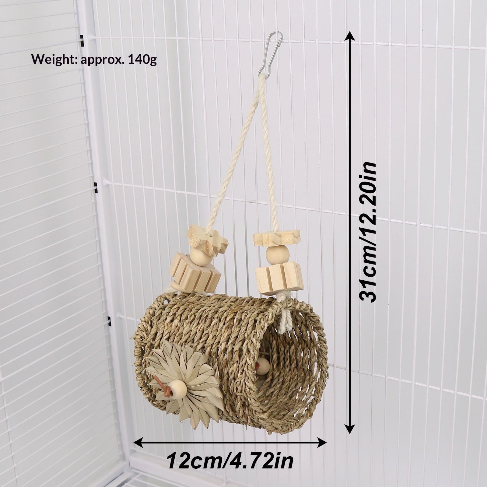 Bird Cage Accessories, Straw Woven Nests, Hanging Beds, Bird Houses, Bird Supplies, Straw Woven Bites, Soothing Puzzle Birds Toys - Image 5