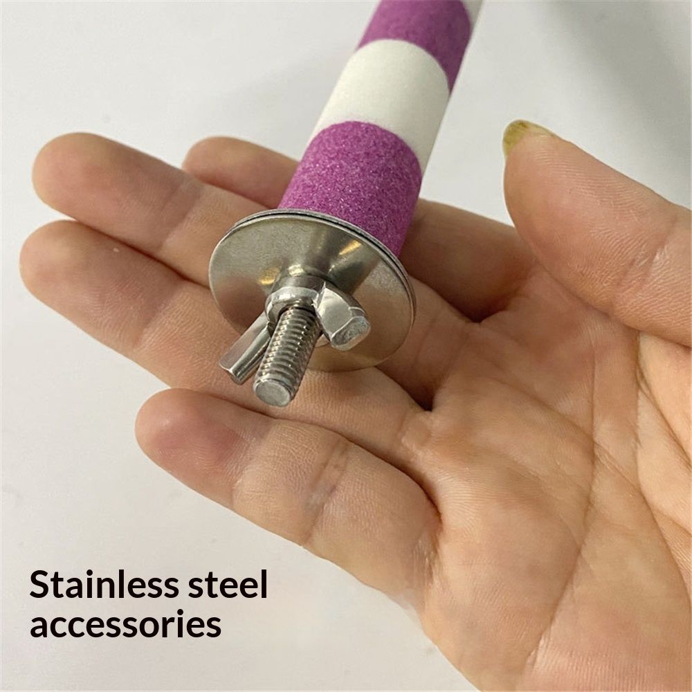 Frosted Bird Rod Toy for Parrots and Parakeets Sturdy Chewing Stand Screw Mount Bird Perch for Cage Accessories Suitable for Budgerigars and Cockatiels（2*20cm white+pink） - Image 4