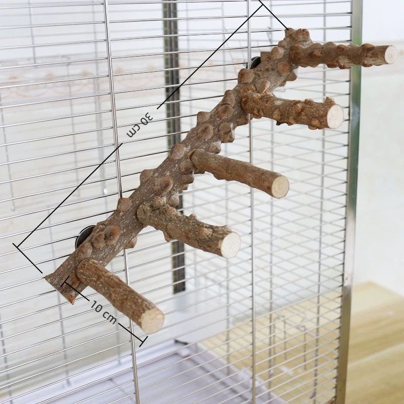 Bird Ladder Perch Cage Nature Wood Stand Parrot Chew Toy for Small Medium Parrot Animal - Image 5