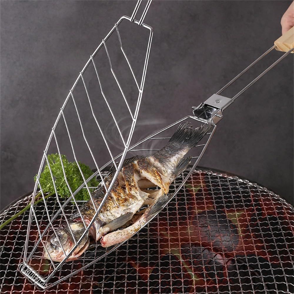 Removable BBQ Fish Clip BBQ Grille Net Home Multi functional Burger Clip BBQ Fish Clip Anti scald BBQ Clip Tool Thickened - Image 2
