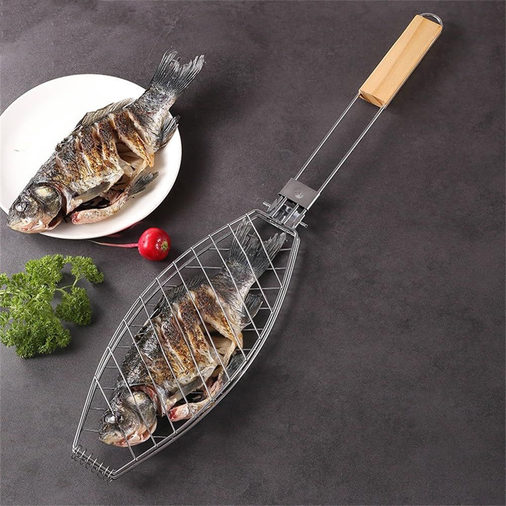 Removable BBQ Fish Clip BBQ Grille Net Home Multi functional Burger Clip BBQ Fish Clip Anti scald BBQ Clip Tool Thickened - Image 4