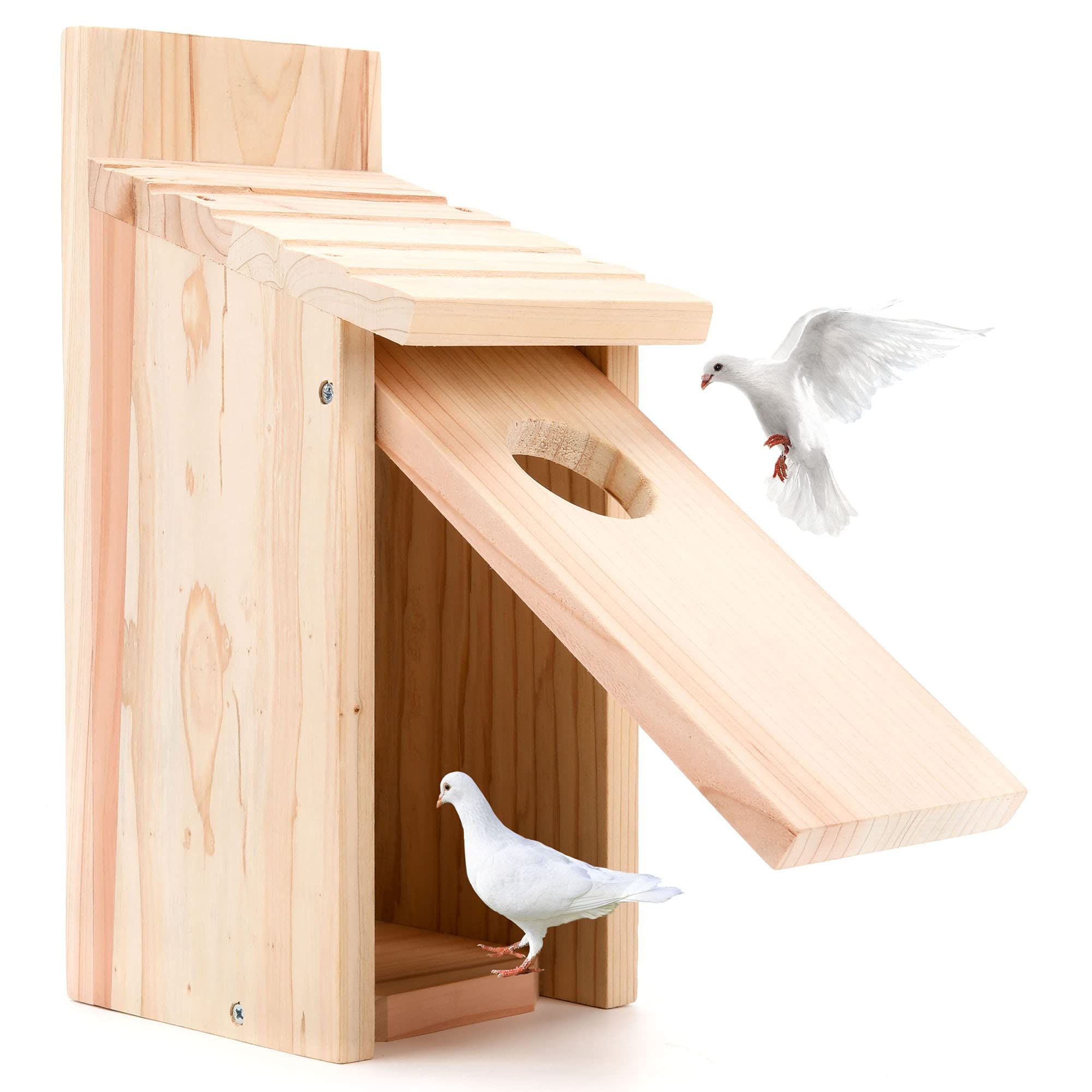 Outdoor wooden bird nest, bird cage, solid wood bird house, outdoor countryside decoration bird house, bird breeding box - Image 2