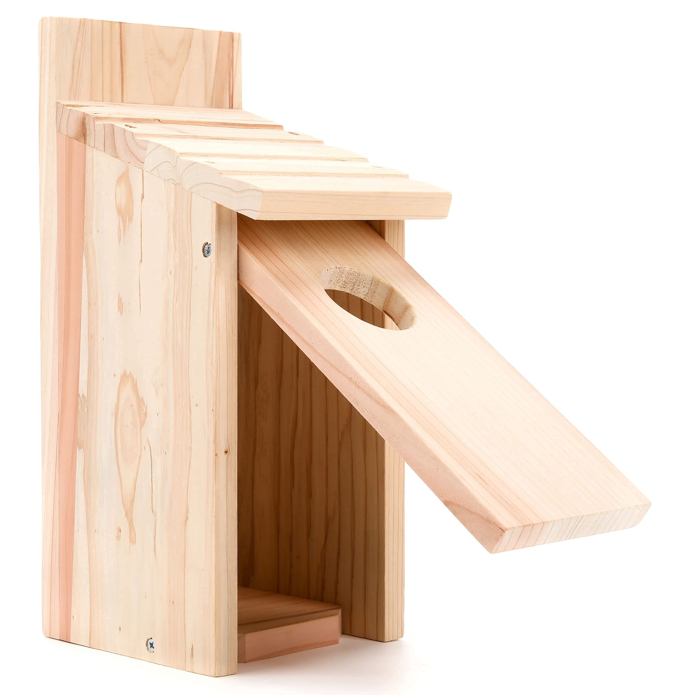 Outdoor wooden bird nest, bird cage, solid wood bird house, outdoor countryside decoration bird house, bird breeding box - Image 5