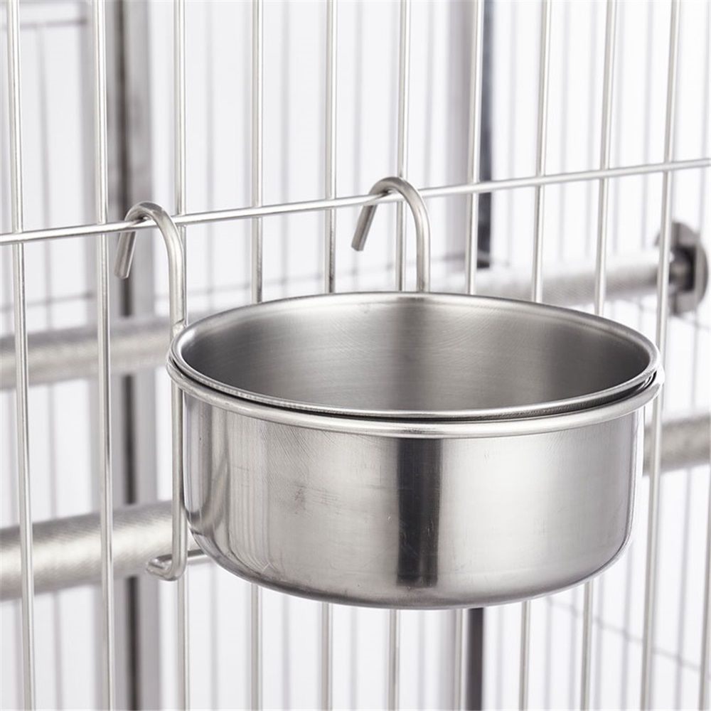 Stainless Steel Hook Cup  Bird Toys Liquid Water Food Parrot Parrotlet African Grey , Water Cup Suspension（S） - Image 3