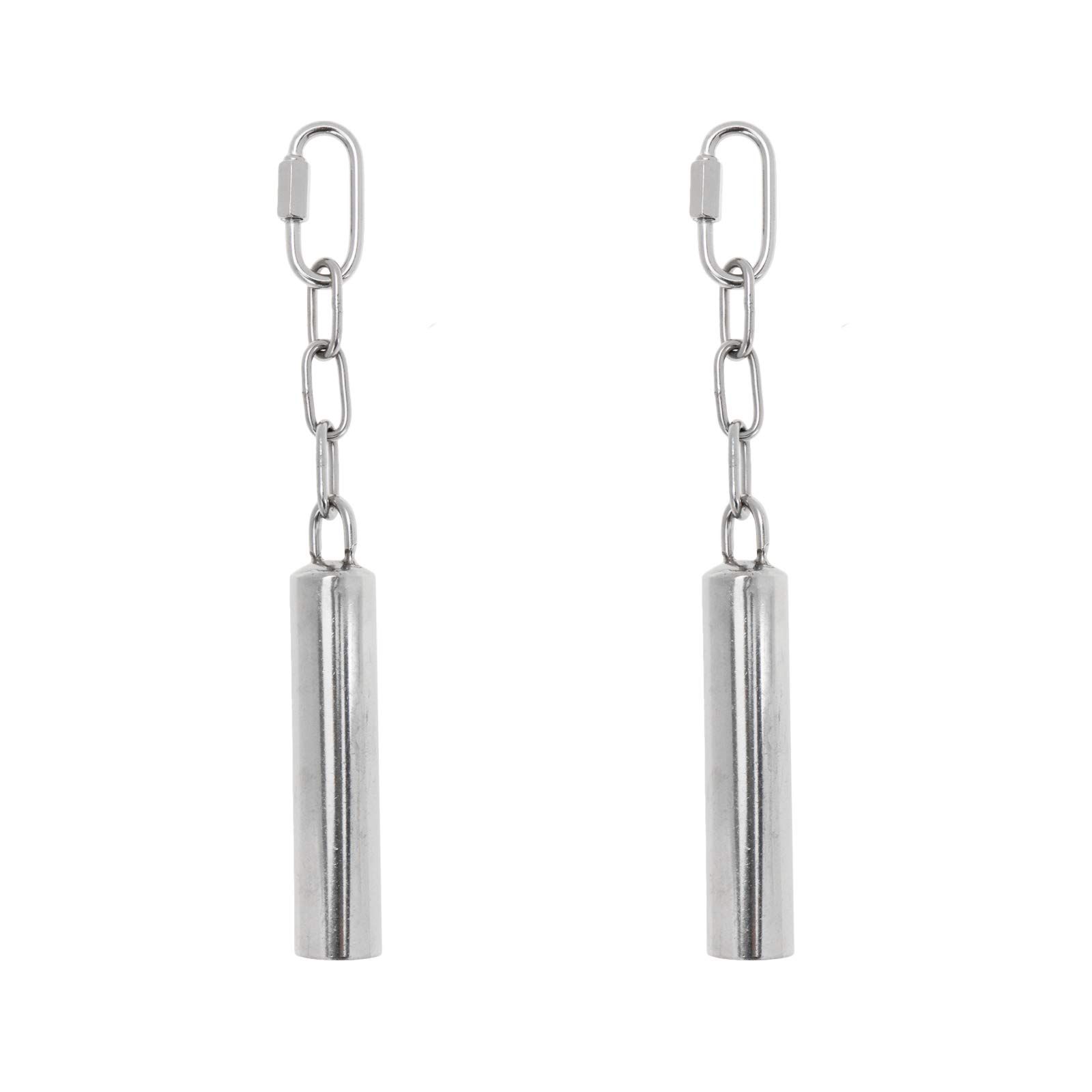 2 Pcs Stainless Steel Bell Bird Toys Chew Toy Heavy Duty Bird Cage Stand Toys for Parrot, Macaw, African Greys, Small Cockatoo, Parakeet, Cockatiels（20.5cm） - Image 1