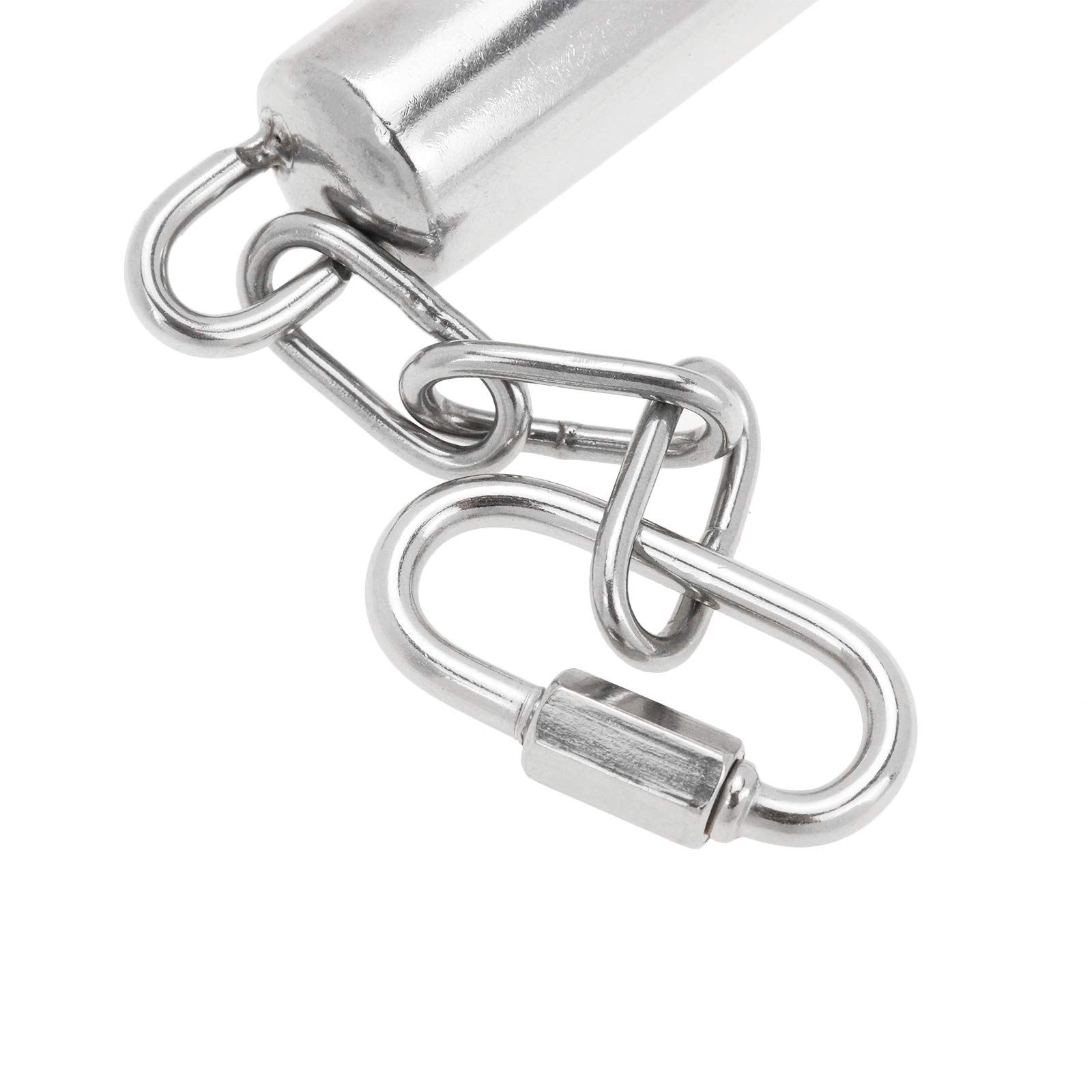 2 Pcs Stainless Steel Bell Bird Toys Chew Toy Heavy Duty Bird Cage Stand Toys for Parrot, Macaw, African Greys, Small Cockatoo, Parakeet, Cockatiels（20.5cm） - Image 2