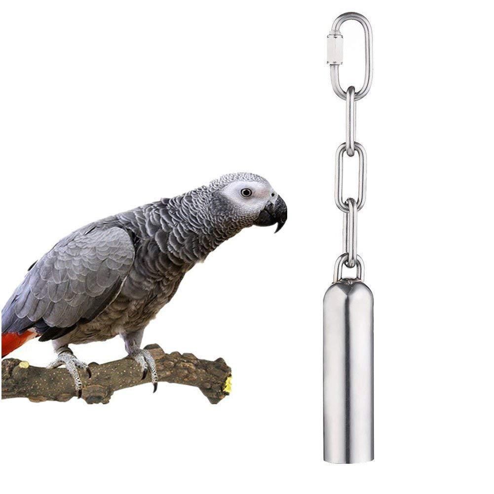 2 Pcs Stainless Steel Bell Bird Toys Chew Toy Heavy Duty Bird Cage Stand Toys for Parrot, Macaw, African Greys, Small Cockatoo, Parakeet, Cockatiels（20.5cm） - Image 3
