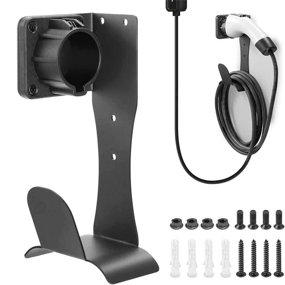 EV Charger Holder Cable Organizer Wall-Aligned Mount Holder, Space-Saving, No Cable Cutting, Electric Car Charger Cord Holder & Plug Holster Dock for Connector - Image 2