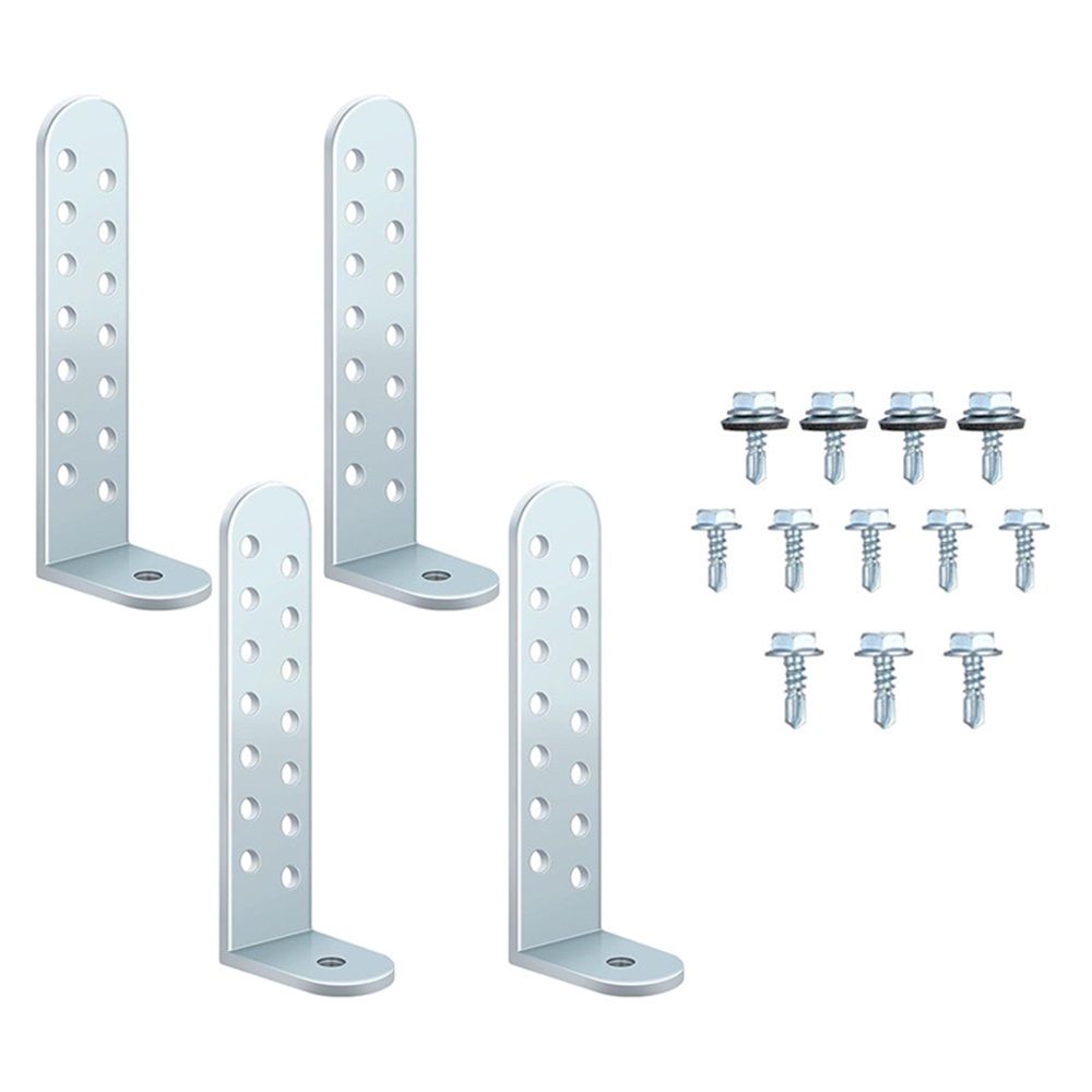 8 Pack Hurricane Condenser Brackets with Screws Hurricane Clips Universal Tie Down Kit Brackets for Concrete & Masonry Condenser Pad - Image 1