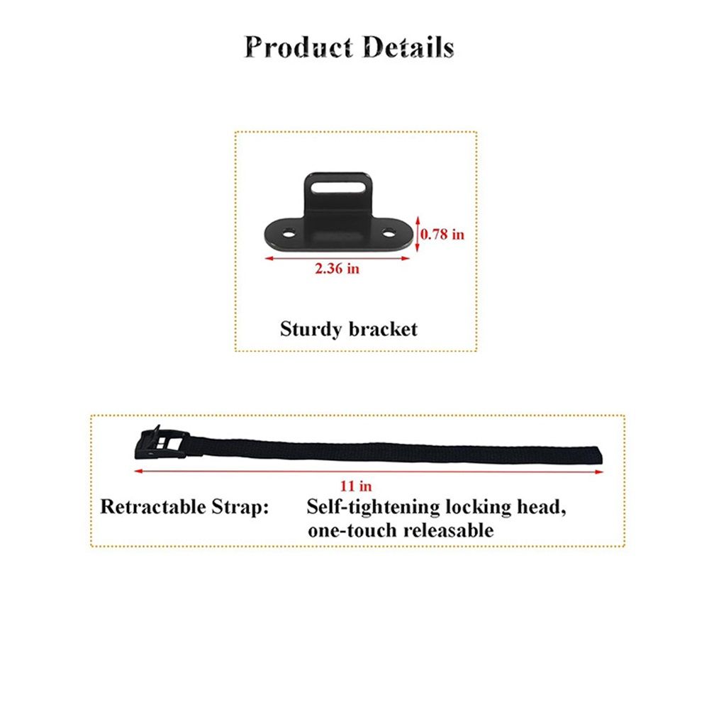 Anti Tip Furniture Anchors (2 Sets),Heavy Duty Furniture Wall Anchor,Adjustable Earthquake Straps,Furniture Anchors for Baby Proofing,Black - Image 3