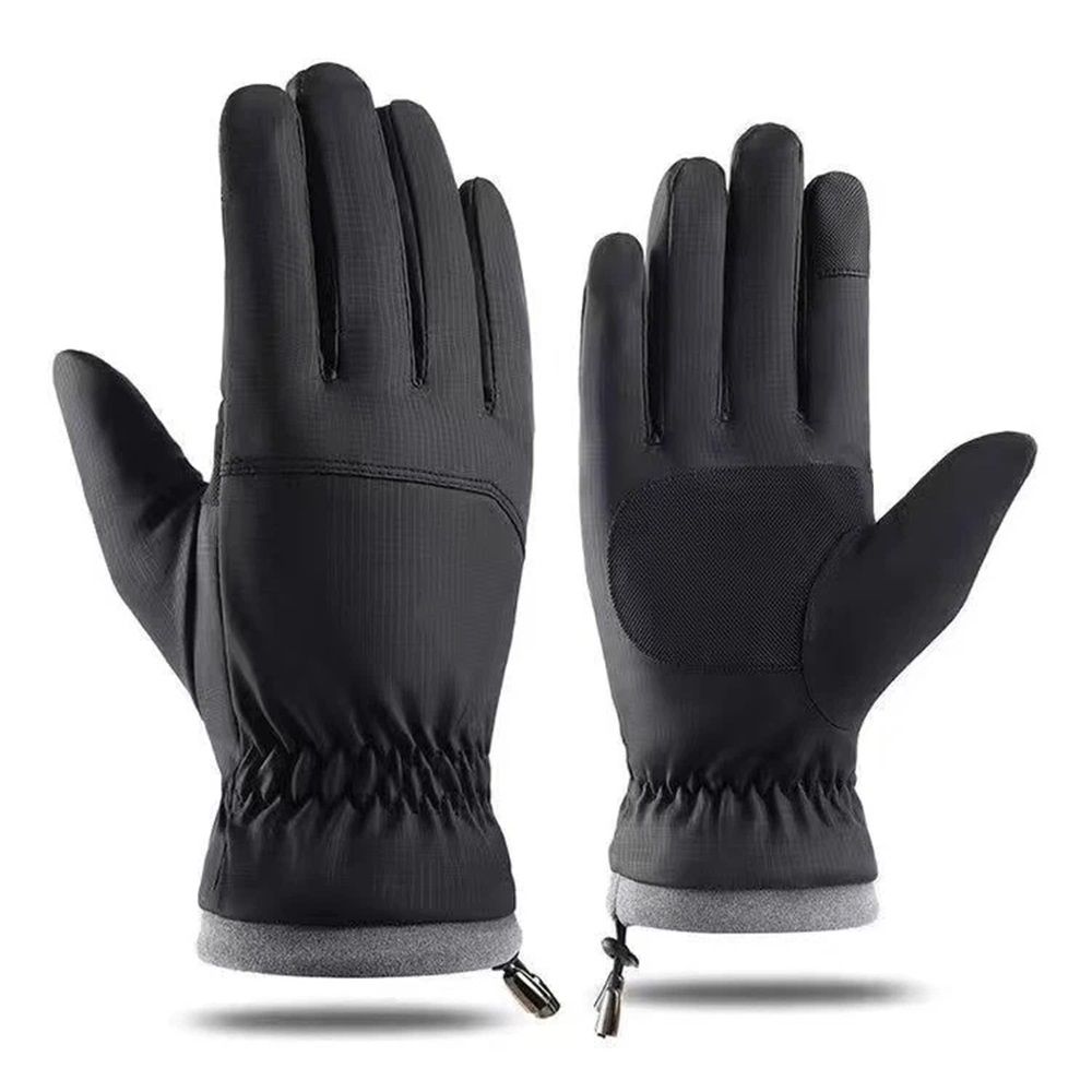 Winter Waterproof Ski Gloves, Snowboarding Touchscreen Snow Cycling Running Gloves for Boys Girls（black） - Image 1
