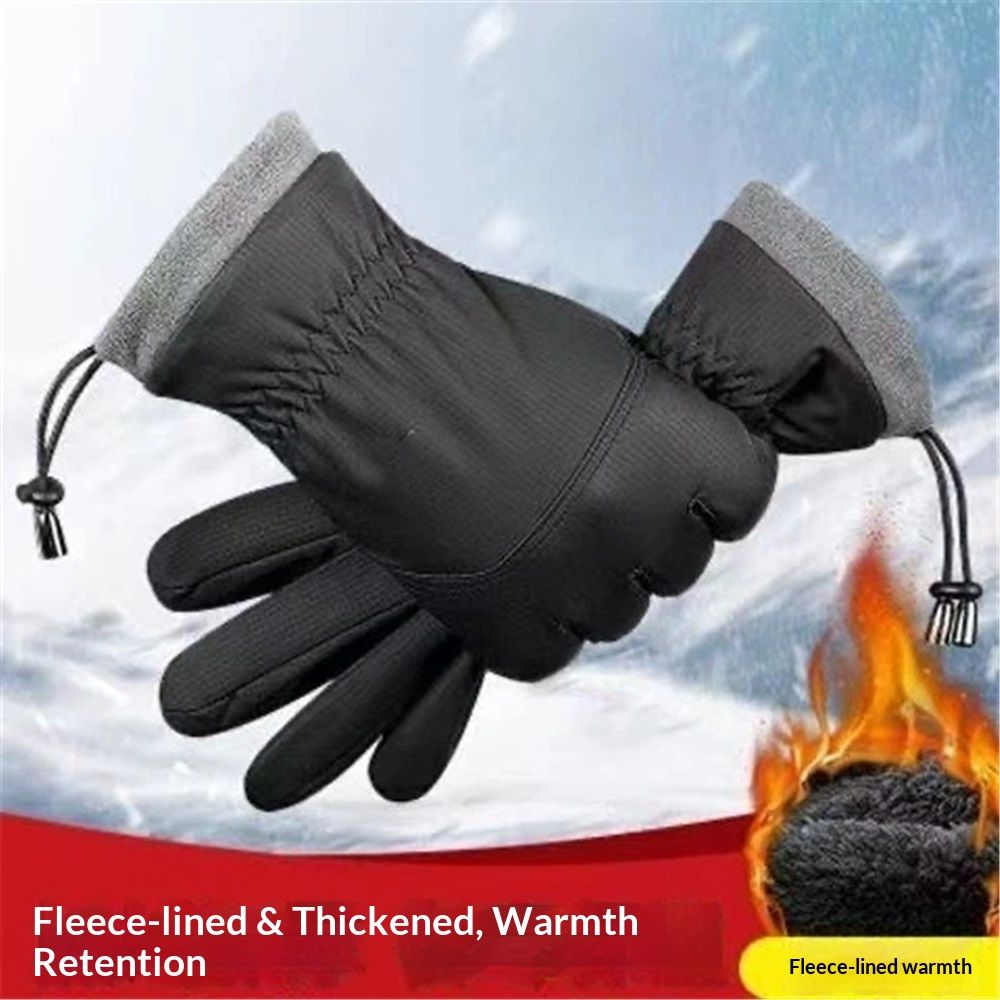 Winter Waterproof Ski Gloves, Snowboarding Touchscreen Snow Cycling Running Gloves for Boys Girls（black） - Image 3