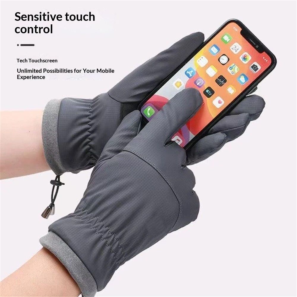 Winter Waterproof Ski Gloves, Snowboarding Touchscreen Snow Cycling Running Gloves for Boys Girls（black） - Image 4