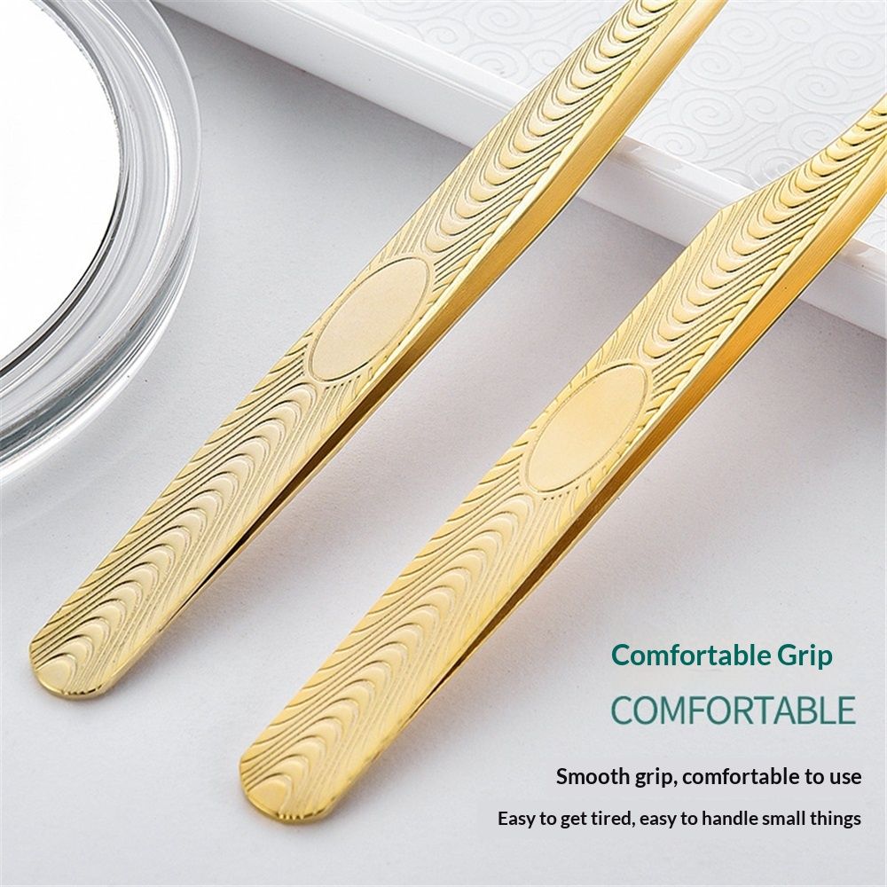 6 pack Lash Tweezers for Eyelash Extension, Professional Lash Extension Tweezer Set, High Precision Eyelash Tweezers for Volume Eyelash Extensions (Gold, 6 PCS Set) - Image 3