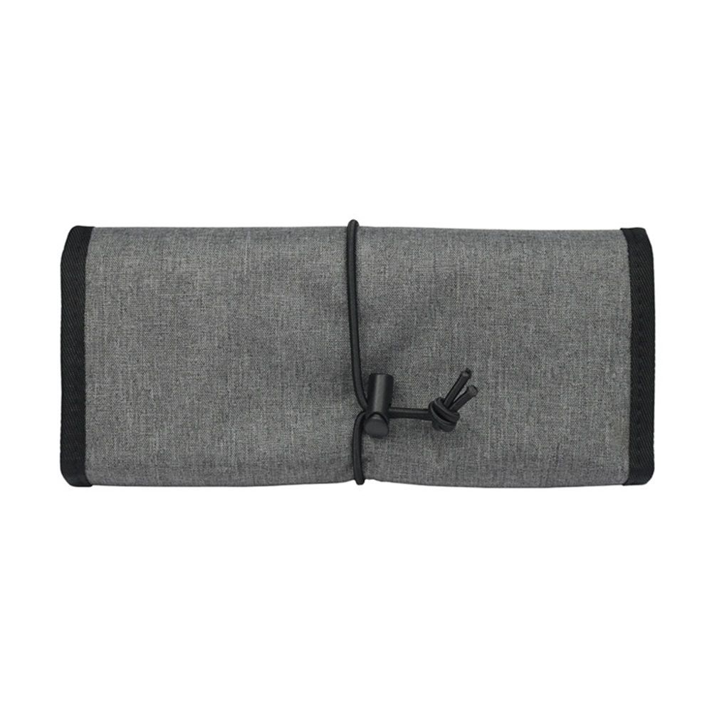 Electronic Organizer Cord Pouch, Travel Cable Charger Phone Accessories Bag Organizer Roll up Tech Carrying Case for USB Cables Memory Cards Earphone Flash Hard Drive – gray（oniy bag） - Image 2