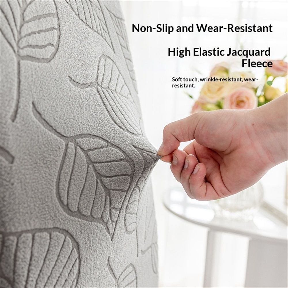 Dining Chair Covers,Dining Room Chair Covers Set of 4,Printed Chair Slipcover, Soft Removable Washable,Pet Friendly Furniture Protector Seat Cover,Universal Fit for Hotel,Banquet（Dark Gray Leaf） - Image 4