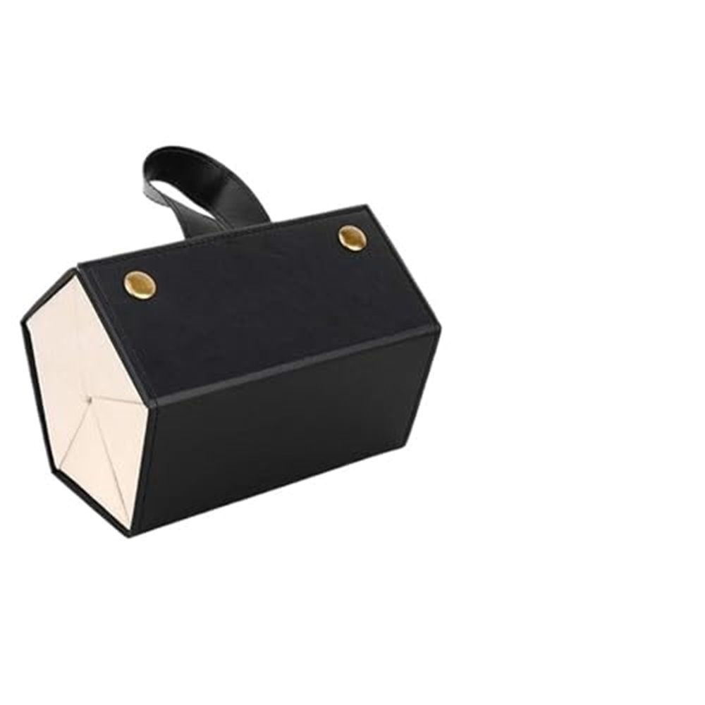 Eyeglass Case Hard Shell, Portable Sunglass Case, Fashionable PU Leather Eyeglass Case, Lightweight（black） - Image 1