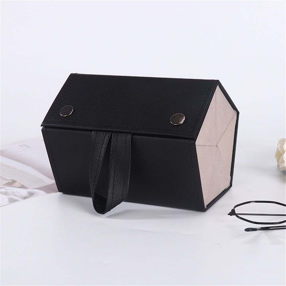 Eyeglass Case Hard Shell, Portable Sunglass Case, Fashionable PU Leather Eyeglass Case, Lightweight（black） - Image 4