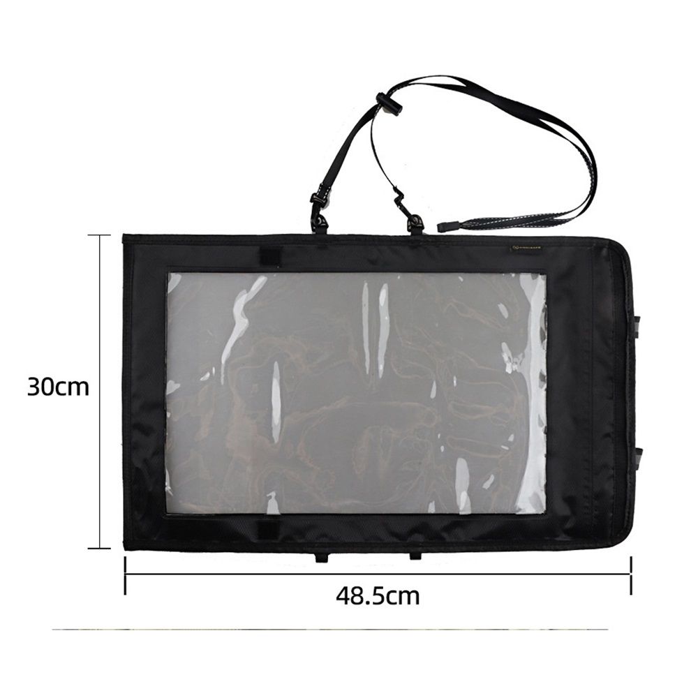 Map Case, Waterproof outdoor Hiking Map Pouch Holder with Clear Window & Lanyard, for Camping, Hiking, Documents, Electronics, Emergency, Outdoors, Black (oniy bag) - Image 2