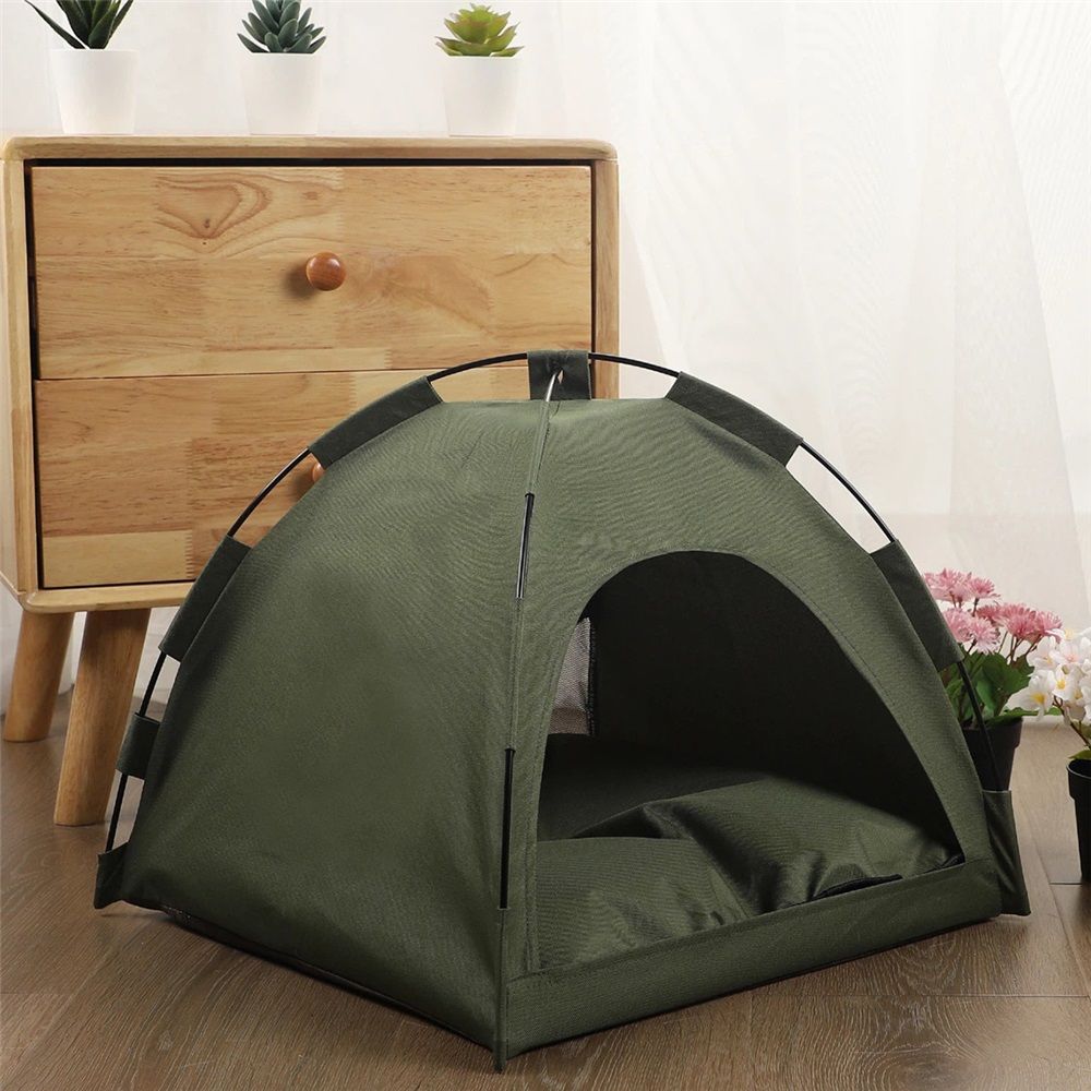 Cat Bed for Indoor Cats, Cat Houses, pet beds for cat and Small Dogs,Cat Tent, Kitten Bed, Cat Hut, Cat Cave with Removable Washable (Green,Tent only) - Image 2