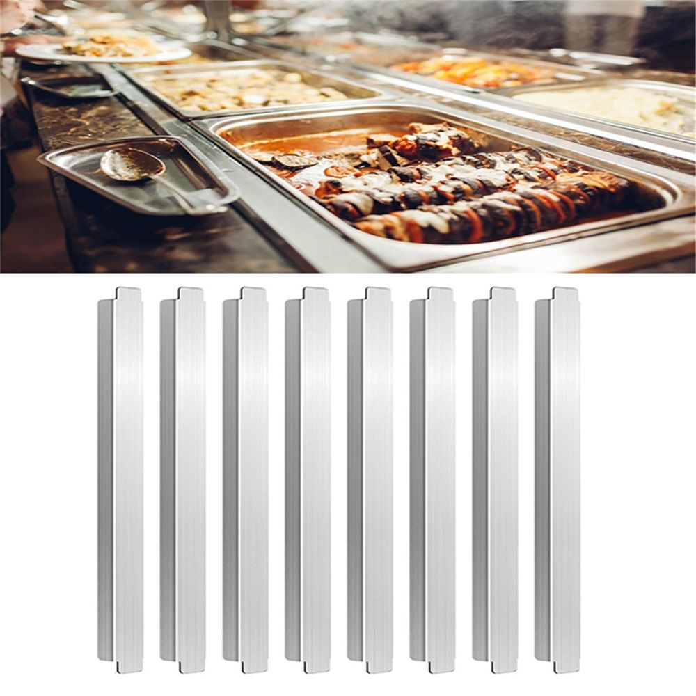 8-Pack 12.6 inch Steam Table Adapter Bars – Durable Divider Rods for Hotel Pan Configuration, Fits Full or Fractional Size Pans, Commercial Kitchen Use - Image 2