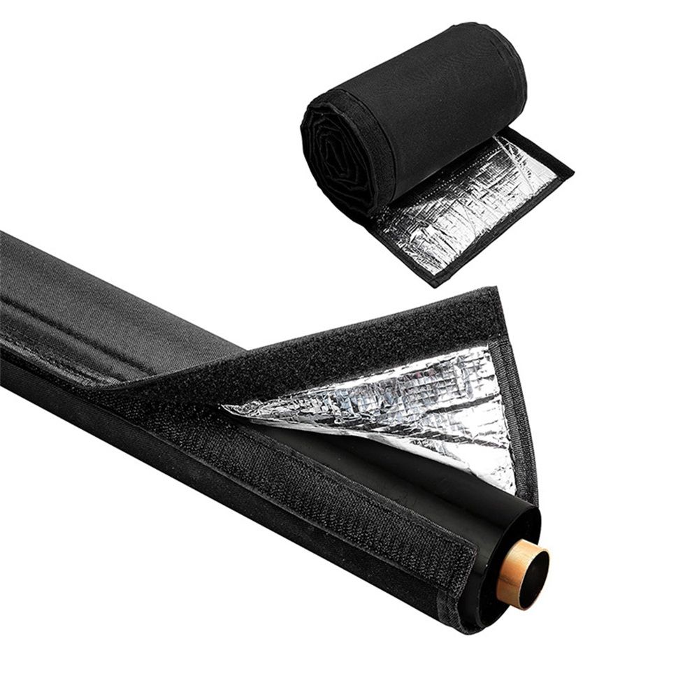 Copper Pipe Insulation Cover, 72''x10.2'' Outdoor Mini Split AC Heating System Line Foam Tube Protector Sleeve, Flexible Insulation Wrap for Central Air Conditioner and Heat Pump, Black 1PCS - Image 2