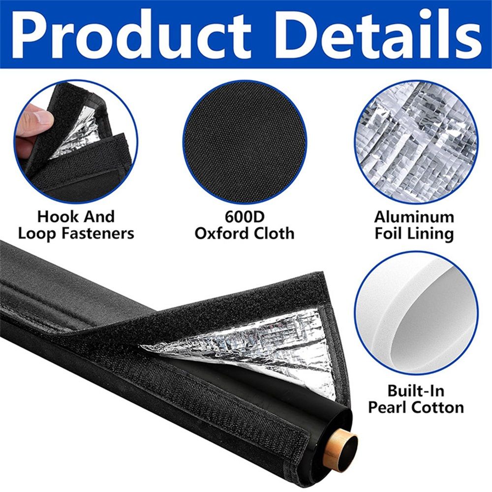 Copper Pipe Insulation Cover, 72''x10.2'' Outdoor Mini Split AC Heating System Line Foam Tube Protector Sleeve, Flexible Insulation Wrap for Central Air Conditioner and Heat Pump, Black 1PCS - Image 4