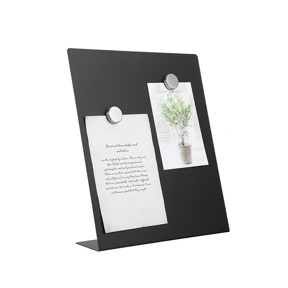 Magnet Board - Black, 8.5 x 11 x 2.4 in - Standing Magnetic Board for Desk & Wall - Magnetic Display for Memos, Photos & Documents - Image 2