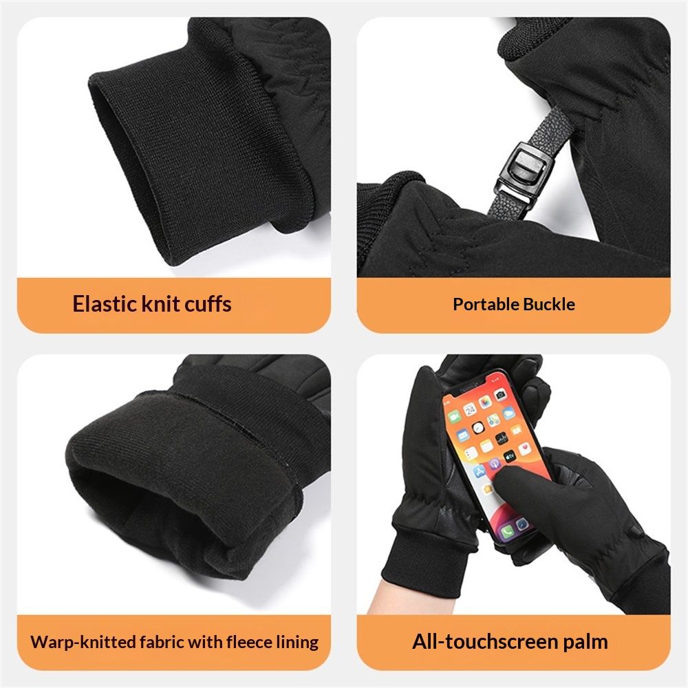 Ski Gloves, Snow Gloves for Cold Weather Thinsulate Winter Gloves for Men Women, Warm Anti-Slip Touchscreen for Skiing Snowboarding Outdoor Activities（L） - Image 5