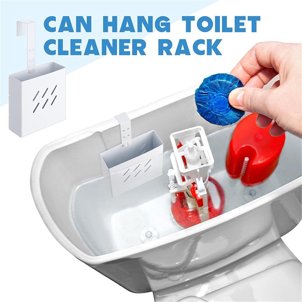2 Pcs Large Size 4.33 x 4.33 x 1.38 Inch Stainless Steel Toilet Tank Cleaning Tablet Holder with Adjustable Hook to Hang Toilet Cleaner Box - Image 2