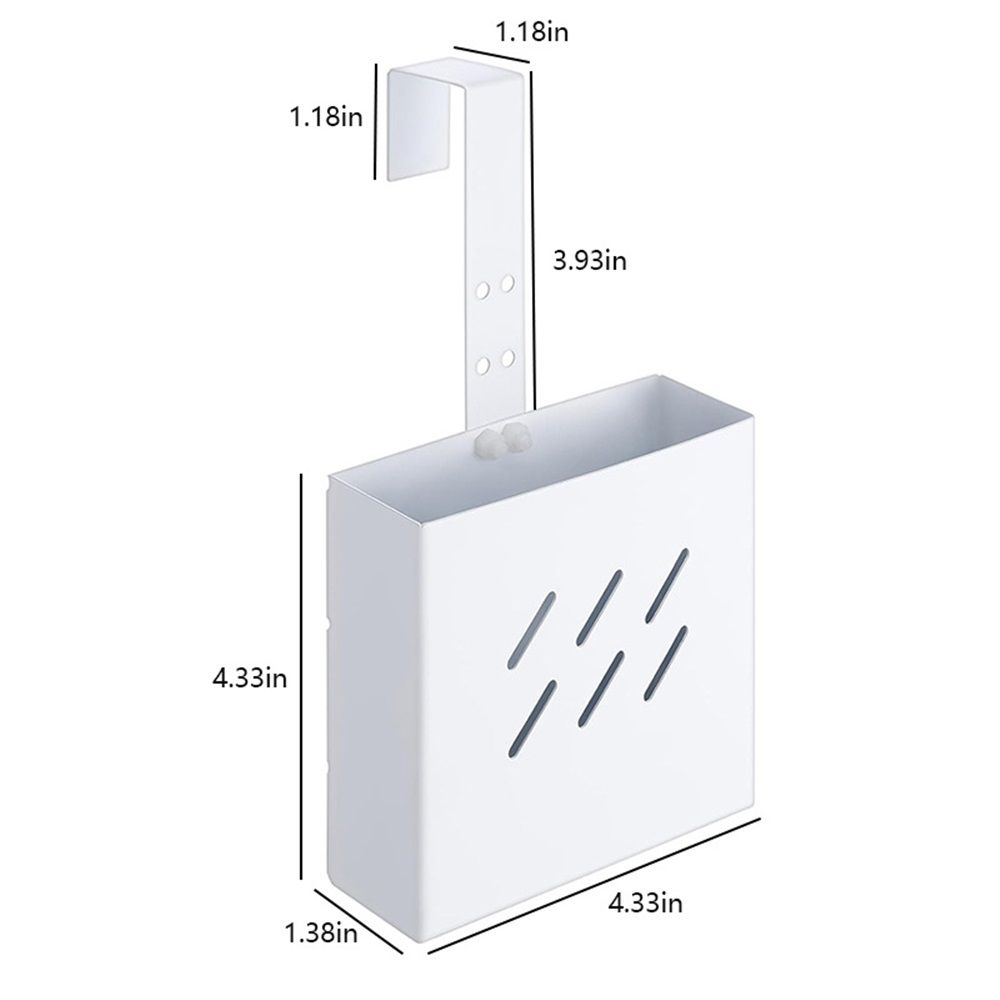 2 Pcs Large Size 4.33 x 4.33 x 1.38 Inch Stainless Steel Toilet Tank Cleaning Tablet Holder with Adjustable Hook to Hang Toilet Cleaner Box - Image 3