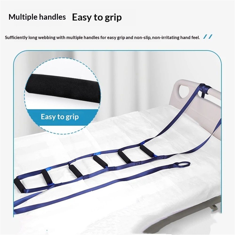 Bed Ladder Assist Strap，Pull Up Assist Device with 6 Handle Straps,Rope Ladder for Elderly, Senior, Pregnant, Handicap - Image 2