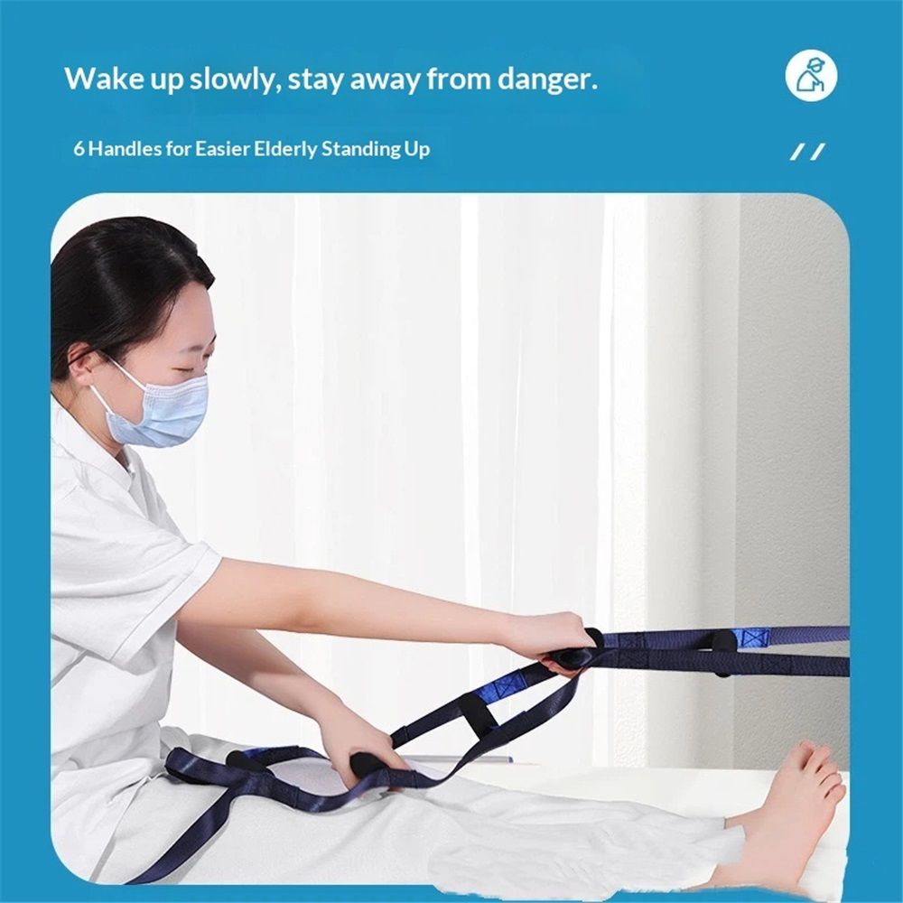 Bed Ladder Assist Strap，Pull Up Assist Device with 6 Handle Straps,Rope Ladder for Elderly, Senior, Pregnant, Handicap - Image 3