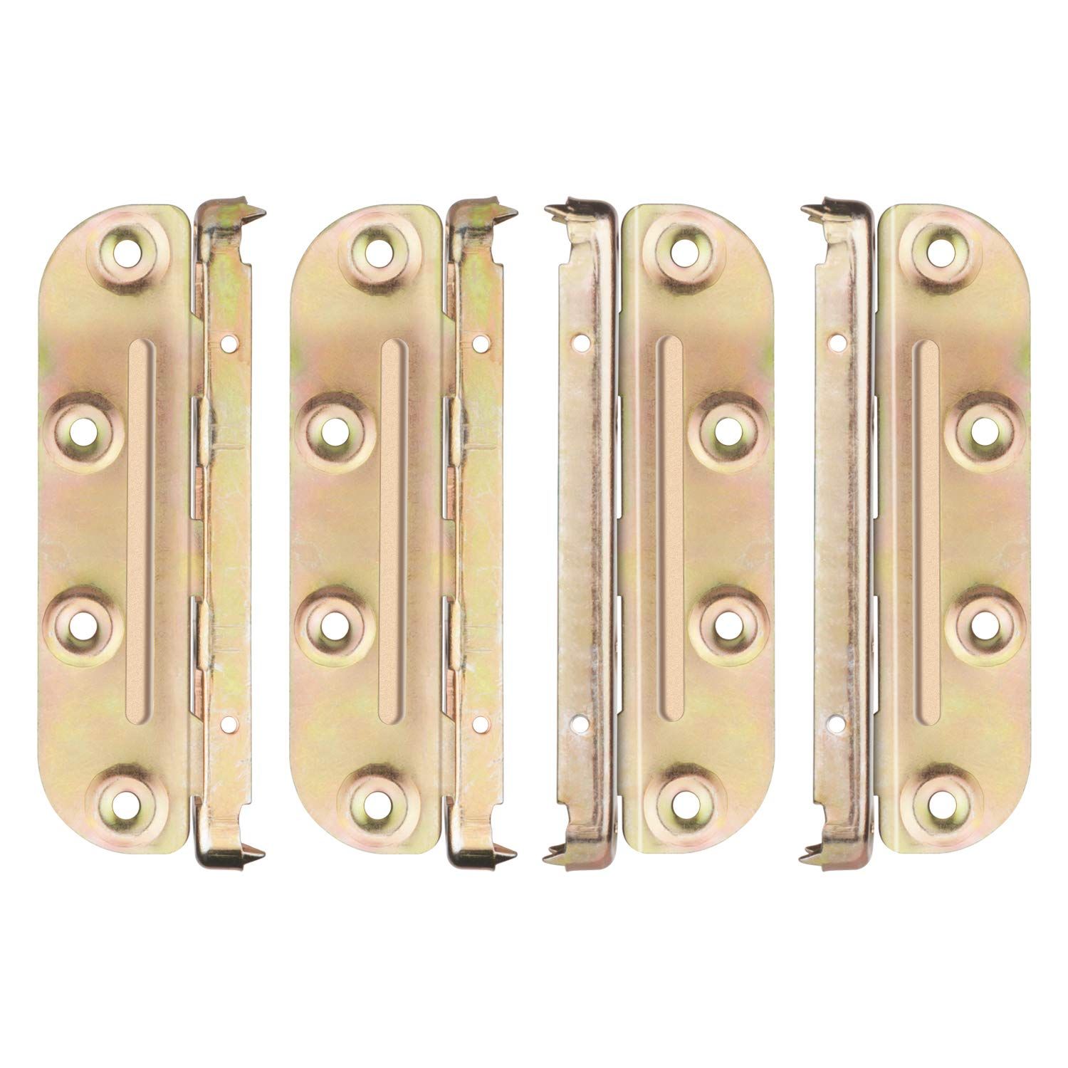 4 Set Bed Rail Brackets-Bed Frame Hardware for Wood Bed Frame Headboards Footboards -  (Screws Included) - Image 1