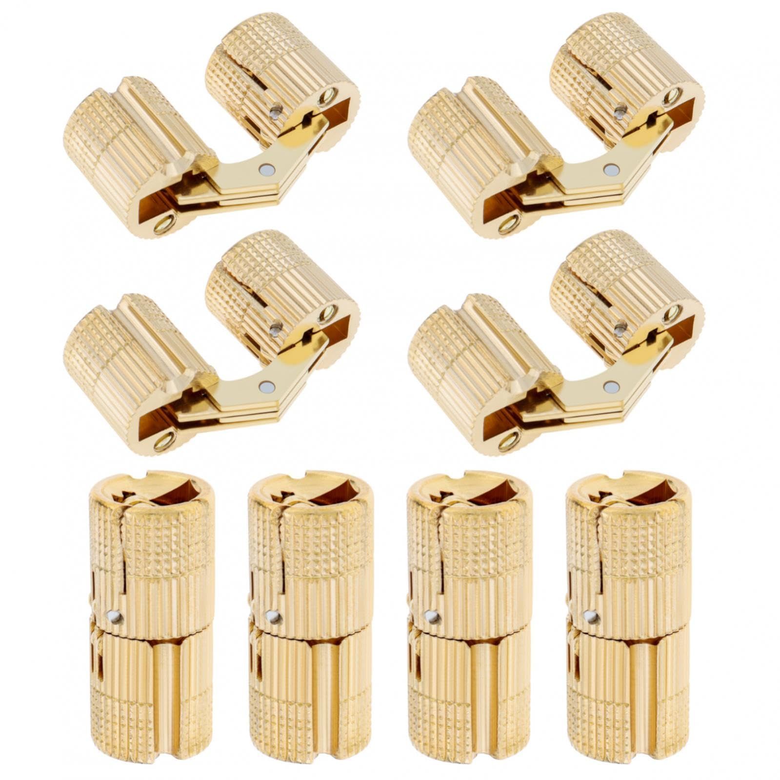 Hinge, 10mm Brass Invisible Hinge Pure Copper Hidden Concealed Hinge For DIY Jewelry Box,Gift Box, Worktops(8Pcs) - Image 1