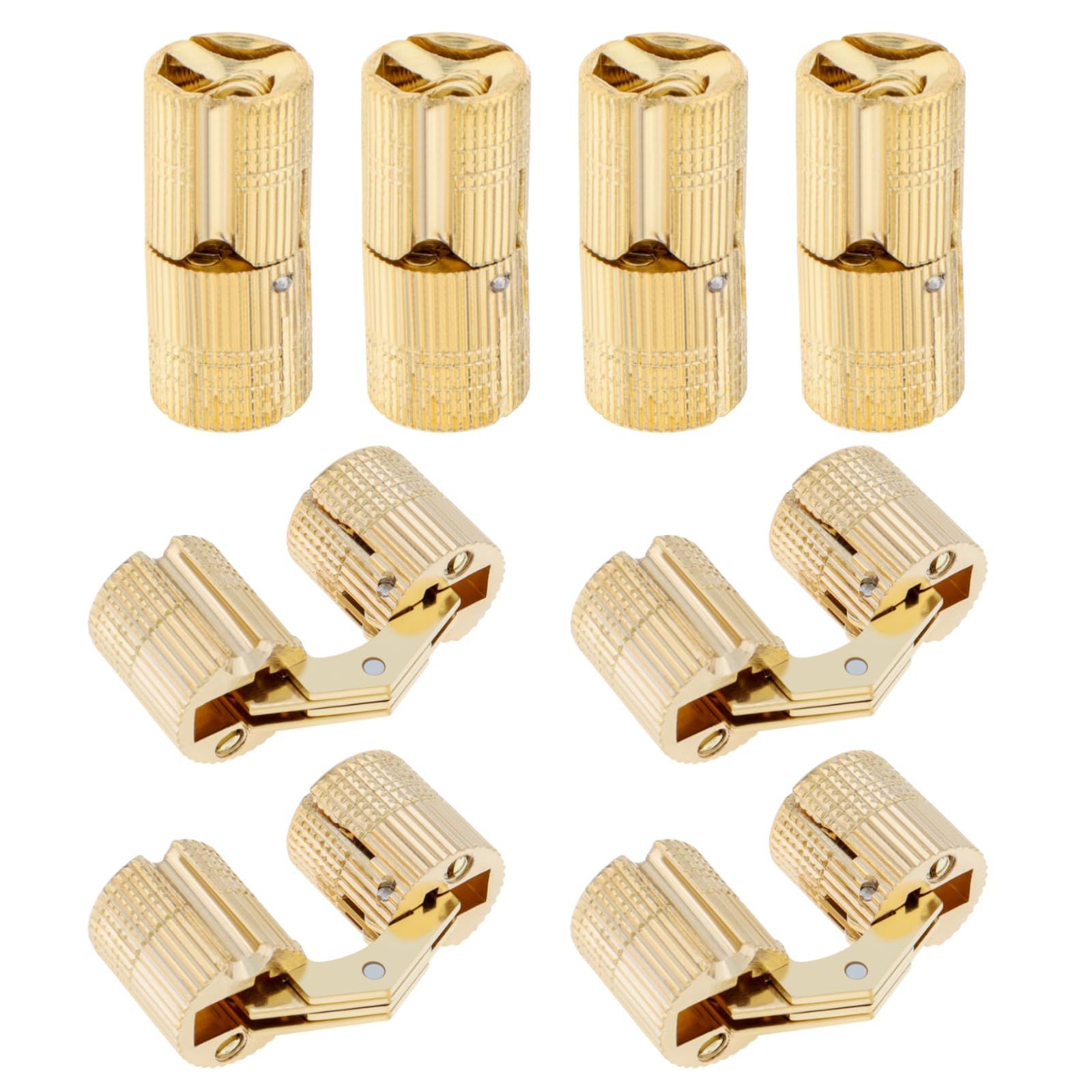 Hinge, 10mm Brass Invisible Hinge Pure Copper Hidden Concealed Hinge For DIY Jewelry Box,Gift Box, Worktops(8Pcs) - Image 2