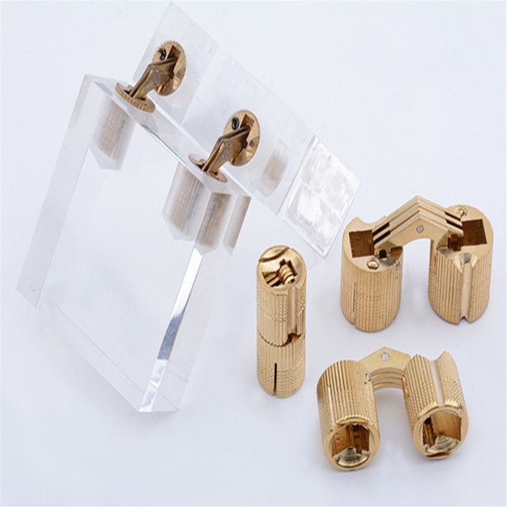 Hinge, 10mm Brass Invisible Hinge Pure Copper Hidden Concealed Hinge For DIY Jewelry Box,Gift Box, Worktops(8Pcs) - Image 3