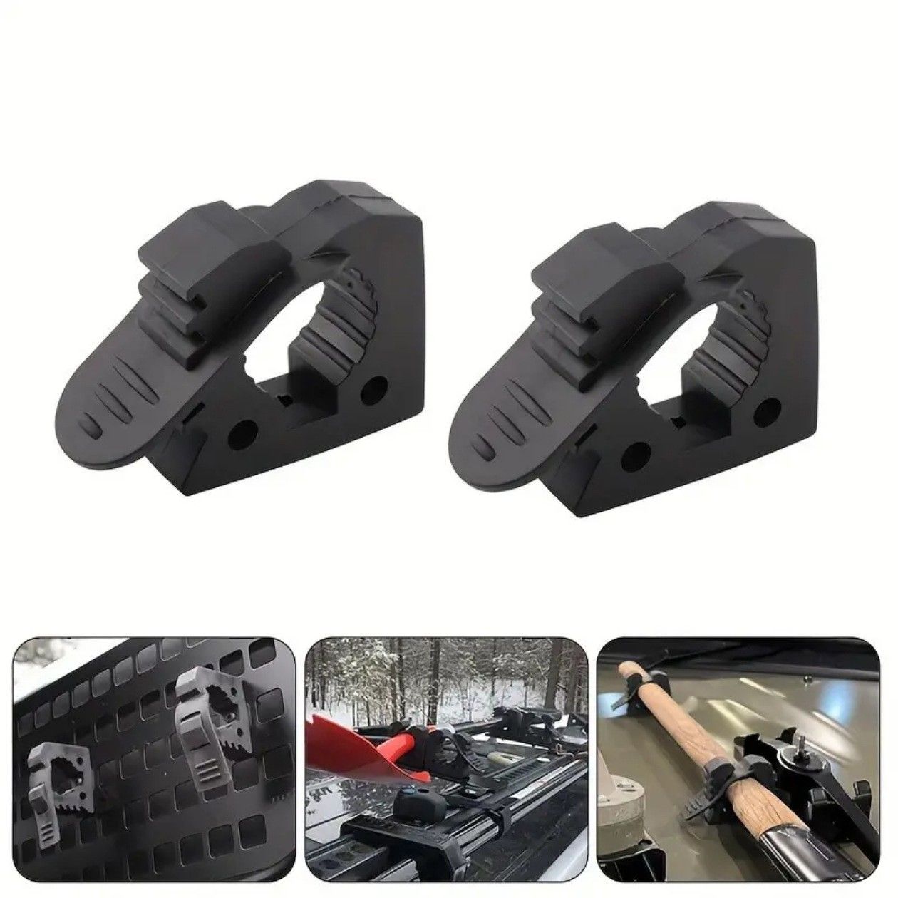 2Pcs Shovel Mount, Rubber Clamp Grip for 3-4cm Diameter Tools and Equipment Used on Off-road vehicle, Pickup Trucks, Utility Trailers - Image 3