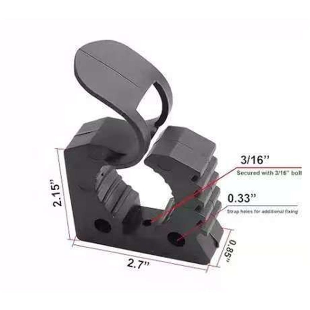 2Pcs Shovel Mount, Rubber Clamp Grip for 3-4cm Diameter Tools and Equipment Used on Off-road vehicle, Pickup Trucks, Utility Trailers - Image 5