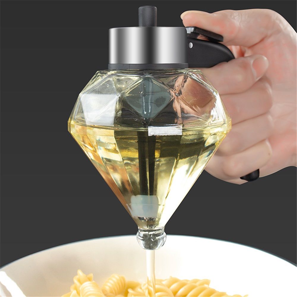Honey Dispenser with Stand - Clear Glass Jar with No-Drip Dipper & Flip Top Lid | Leak-Proof Kitchen Dispenser for Maple Syrup, Cooking Oil, Seasonings (200ml) - Image 2