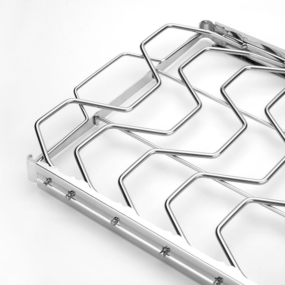 Stainless Steel 4 Slots Rib Racks for Grilling, Foldable Roasting Rack Easy to Use and Clean, Premium Durable Rib Rack Smoker Accessories (1-Pcs) - Image 3
