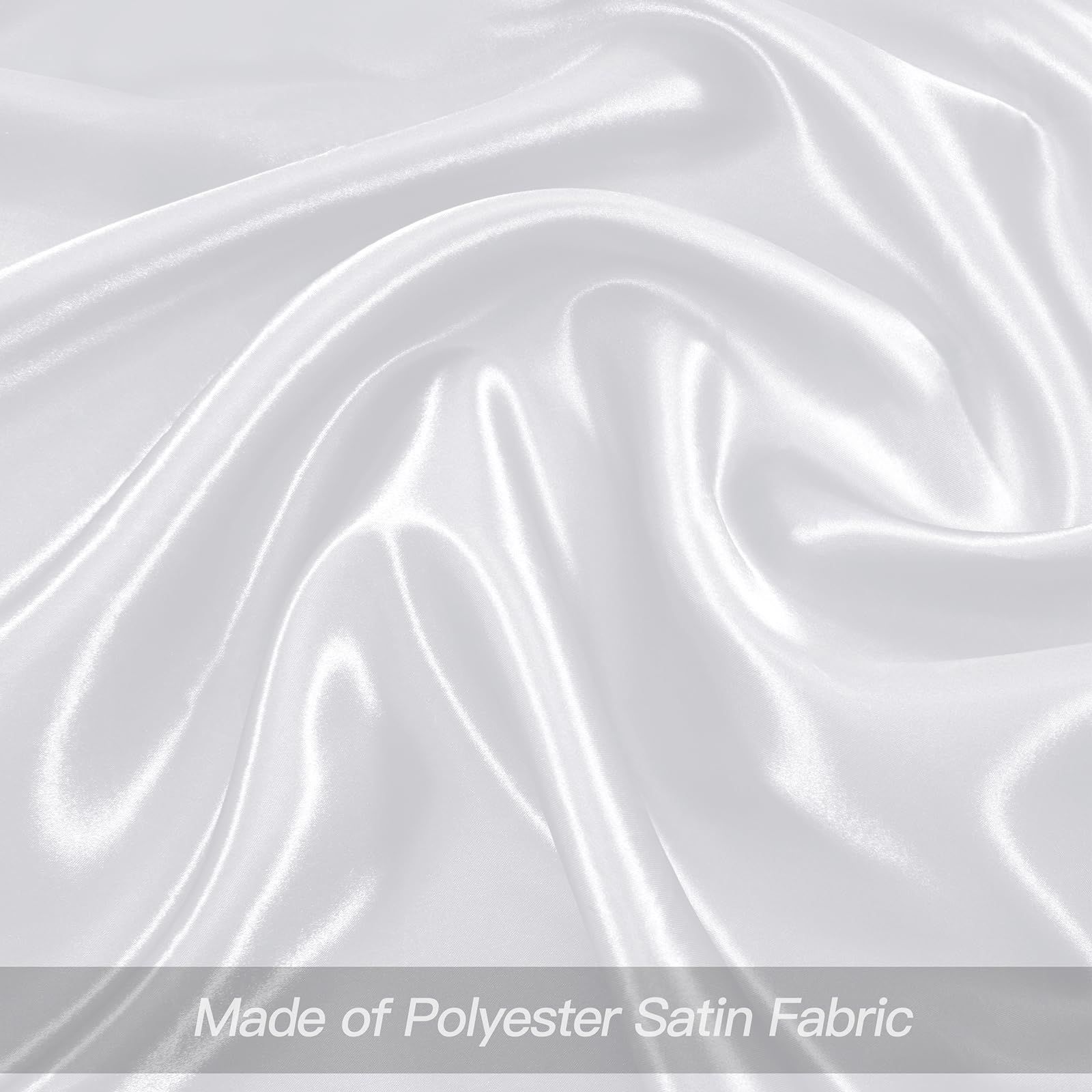 24 Pcs Silky White Satin Napkins 17 x 17 Inches, Square Smooth Wedding Dinner Napkins Satin Cloth Napkins Table Napkins for Banquet Party Restaurant Decor - Image 3