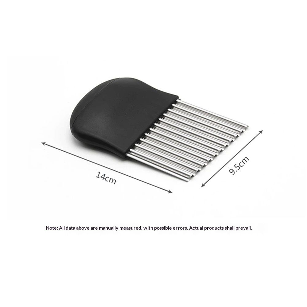 Large Crinkle Cutter - French Fry Slicer - Potato Knife Cutter Fruit Vegetable Wavy Chopper - Knife Stainless Steel Blade Cutting Tool (2Pack) - Image 5