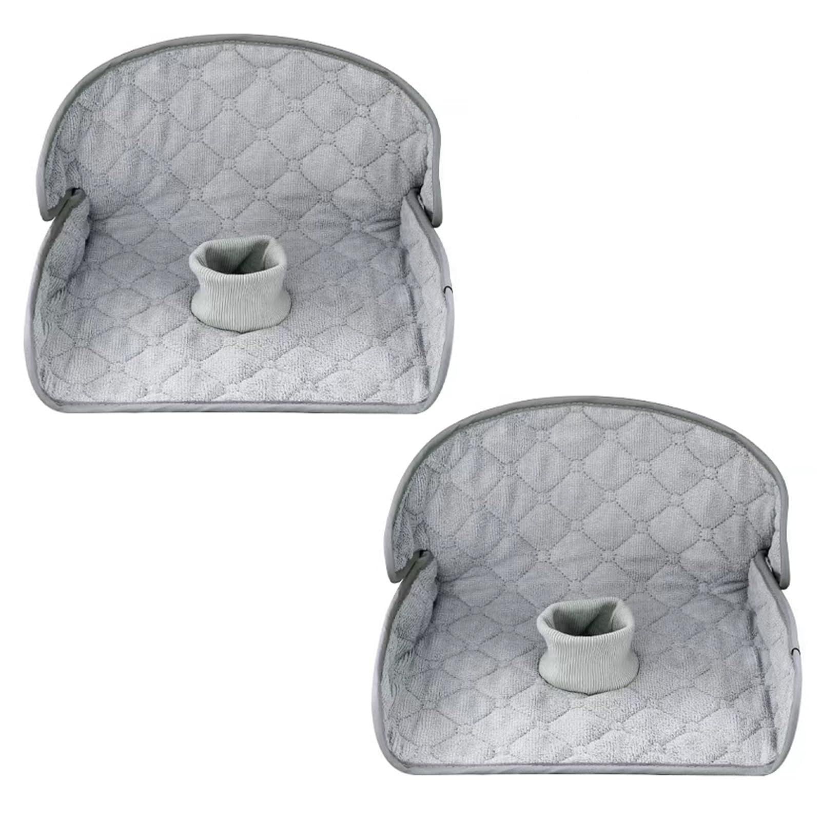2-piece car seat protection cover, waterproof foot pad car seat cushion, soft anti slip car seat cover for children, baby car seat protector （Grey） - Image 1