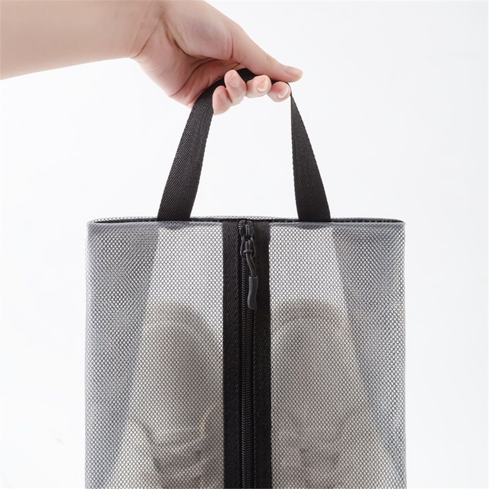 2 Pack Shoe Bags for Travel, Sneaker Bags, Waterproof Travel Shoe Bags with Zipper for Packing, Golf Shoe Dust Bags for Man and Women, Medium, Black - Image 4