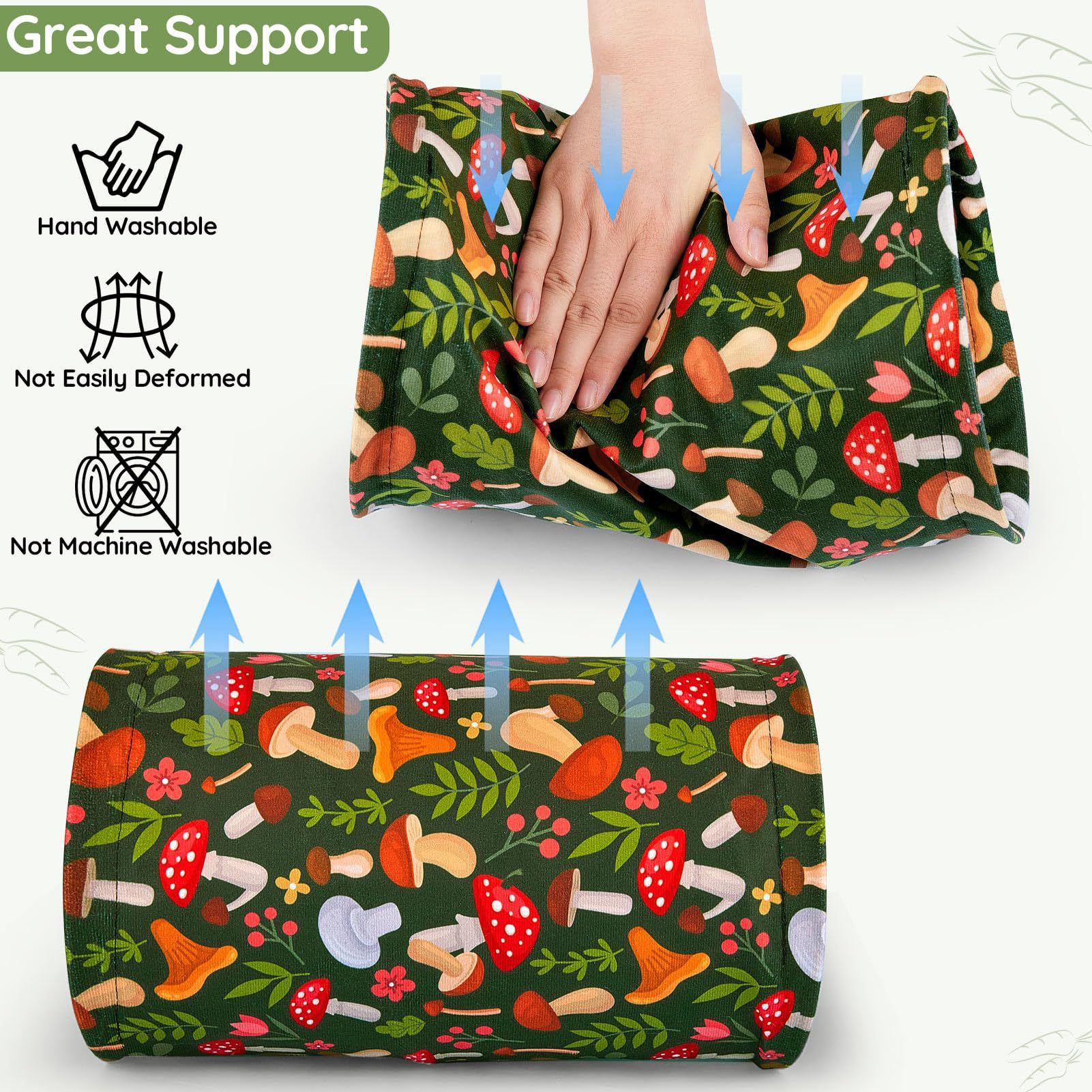 Guinea Pig Tunnel Washable Guinea Pigs Hideout Portable Rabbit Tunnels Soft Ferret Tunnel for Playing Resting Guinea Pig Accessories for Hedgehogs, Hamster, Mushrooms - Image 4