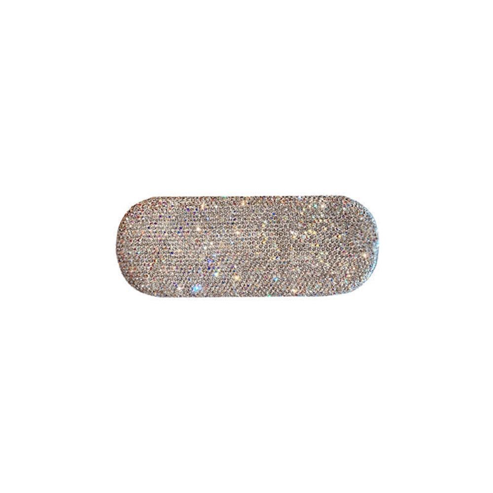 Hard Shell Glasses Case Sparkly Crystal Eyeglass Case for Women Portable Protective Case for Sunglasses - Image 1