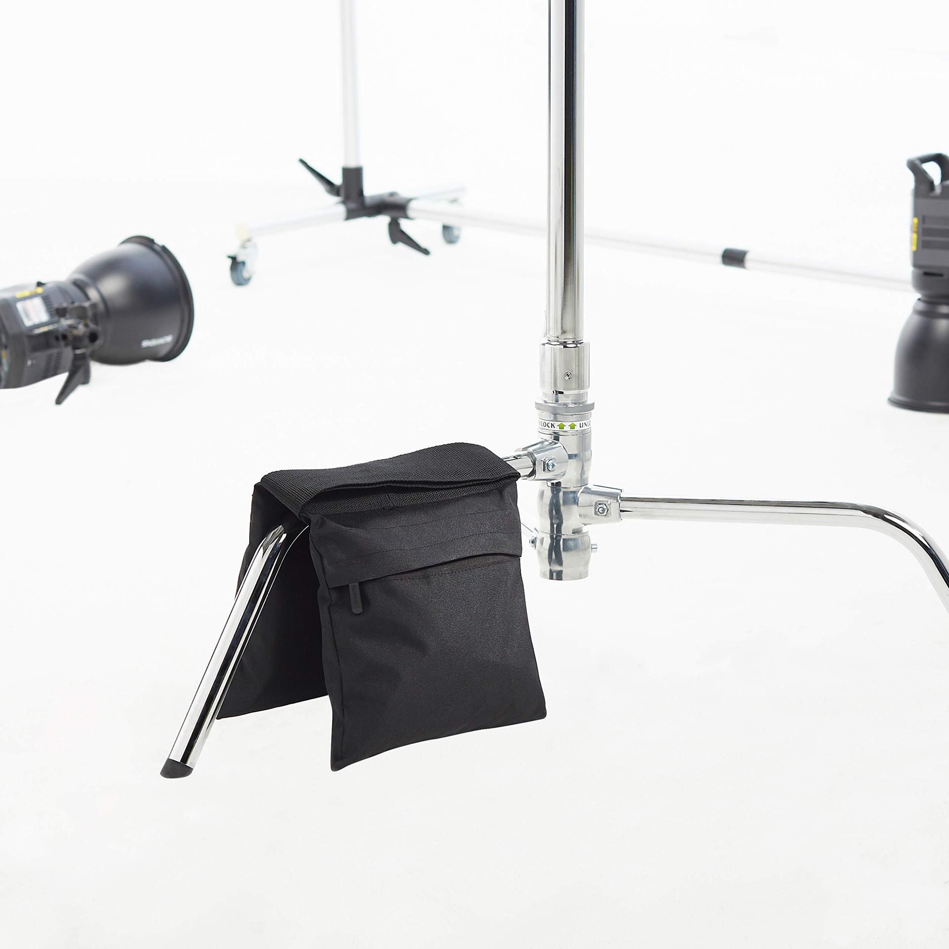Photography stand weight bag, weight support device, used to prevent camping and travel -2 pieces (black) - Image 3