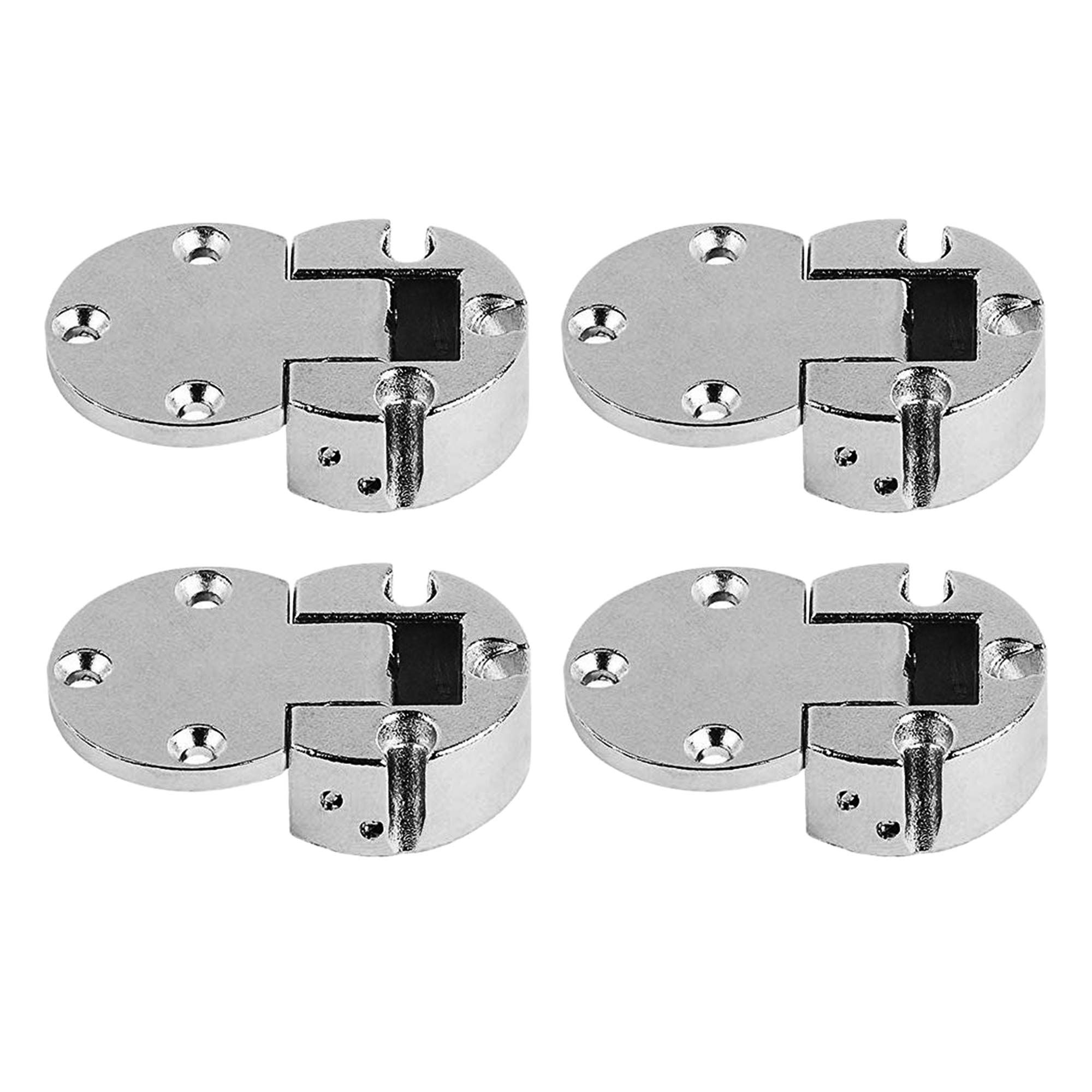 4pcs Zinc Alloy Folding Table Hinge and 90 Degree Butt Hinge for Drop Front Desk, Cabinet, Cupboard Furniture Doors Hardware（medium size） - Image 1